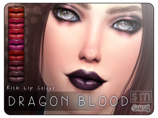  The Sims Resource: Dragon Blood    Rich Lip Colour by Screaming Mustard