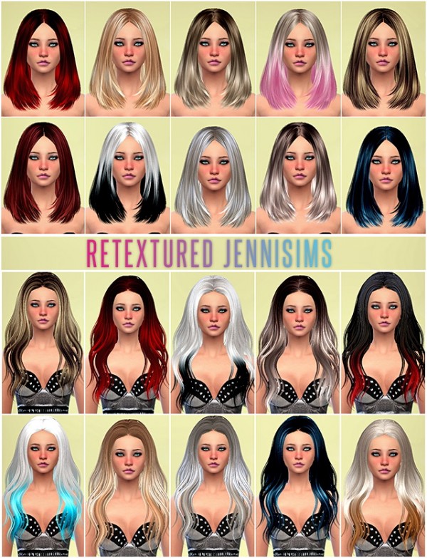  Jenni Sims: Sets of Hairs SkySims retextured