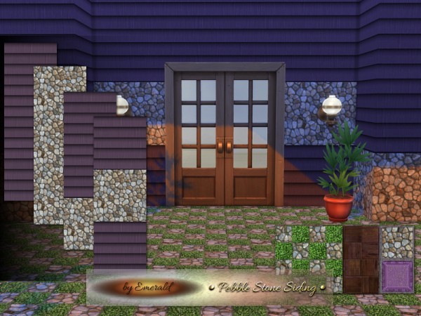  The Sims Resource: Pebbes Stones Siding by emerald