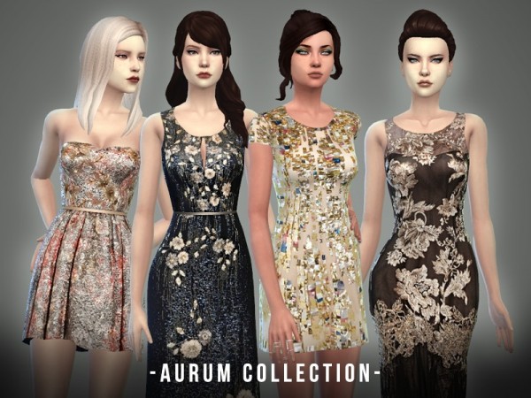  The Sims Resource: Aurum Collection dress by April