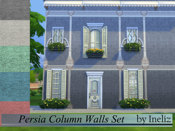  The Sims Resource: Persia Column Walls Set by Ineliz
