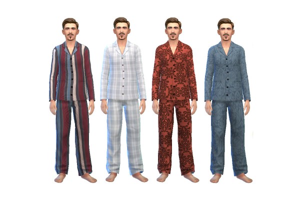  History Lovers Sims Blog: Early 1900s Style Mens Pajama Recolors