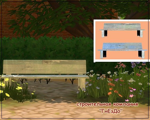  Sims 3 by Mulena: Street benches for the garden Splinters