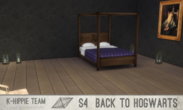  Mod The Sims: Back to Hogwarts set   1 Expecto Bedframe by Blackgryffin