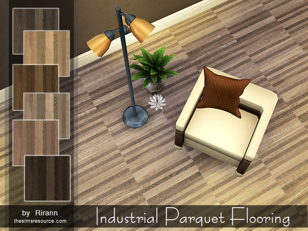  The Sims Resource: Industrial Parquet Flooring by Rirann