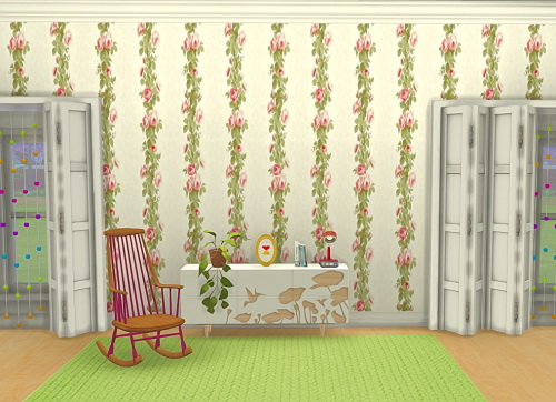  Simlife: Small set of a shabby chic wallpaper