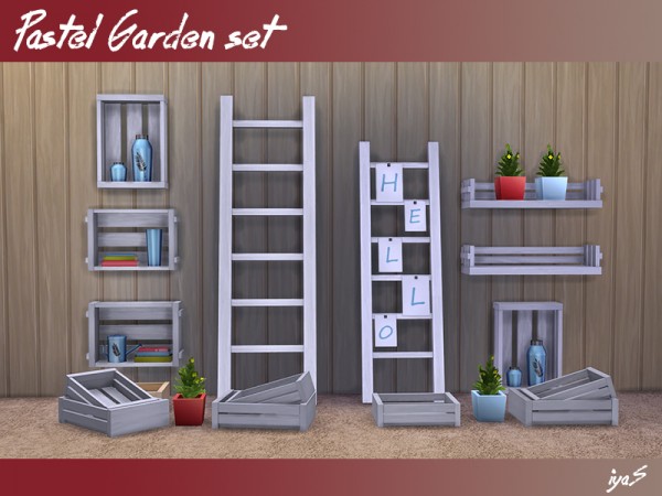  The Sims Resource: Pastel Garden set by Soloriya