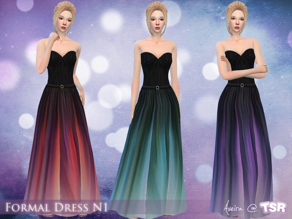  The Sims Resource: Formal Dress N1 by Aveira