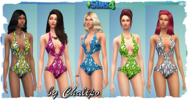  All4Sims: Swimsuit, dress and house by Chalipo