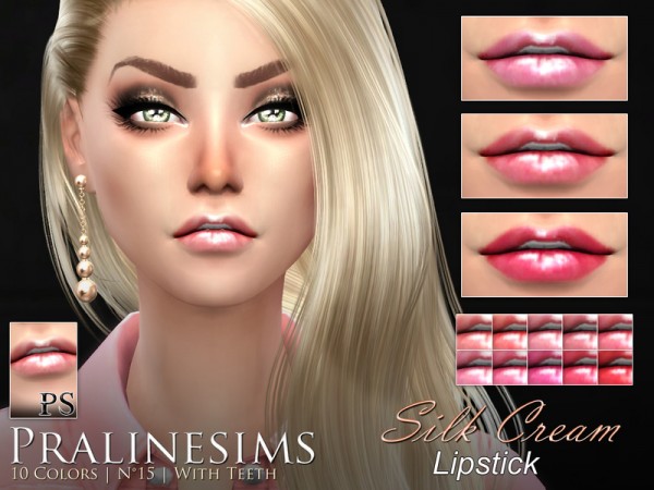  The Sims Resource: Silk Cream Lipstick Duo by Pralinesims