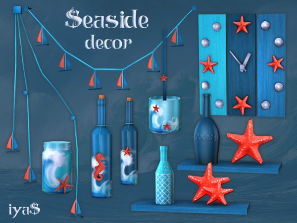  The Sims Resource: Seaside Decor Set by Soloriya