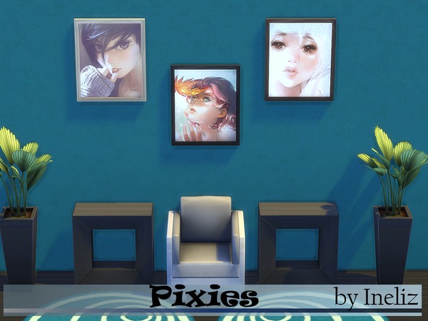  The Sims Resource: Pixies paintings by Ineliz