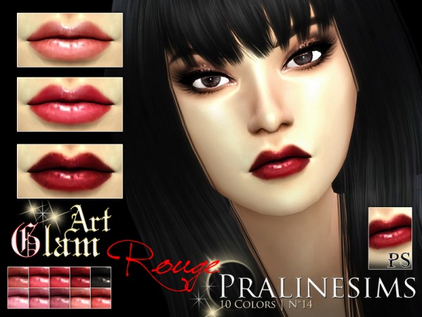  The Sims Resource: Art Glam Rouge   Lipstick Set by Pralinesims