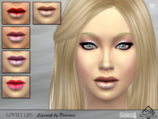  The Sims Resource: Lovely Lips by Devirose
