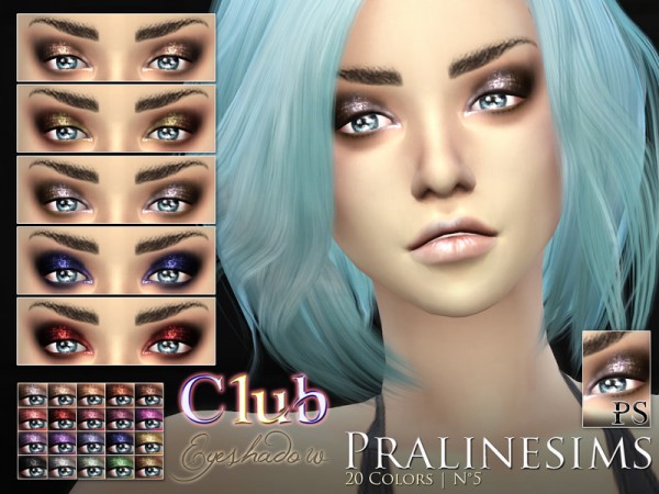  The Sims Resource: Club Eyeshadow by Pralinesims
