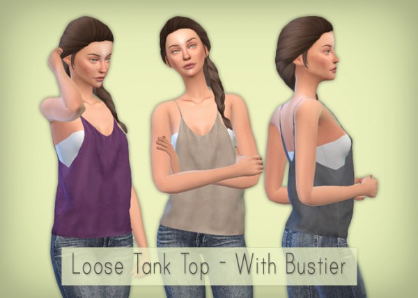 Simsrocuted: Loose tank top with bustier