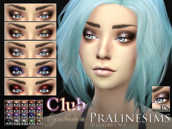  The Sims Resource: Club Eyeshadow by Pralinesims