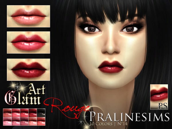  The Sims Resource: Art Glam Rouge   Lipstick Set by Pralinesims