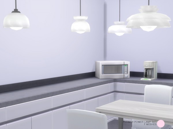  The Sims Resource: Flower Power Lamp Set by DOT