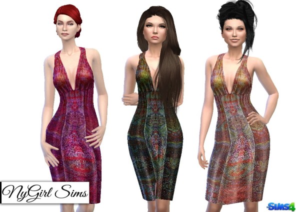  NY Girl Sims: Tribal Dress Converted from TS2