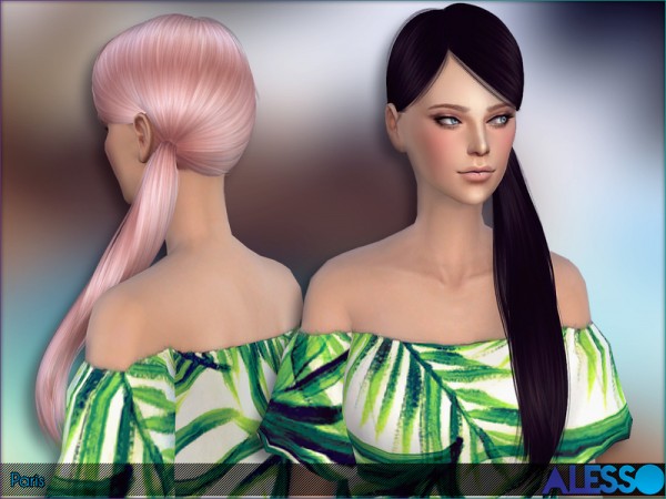  The Sims Resource: Alesso   Paris (Hair)