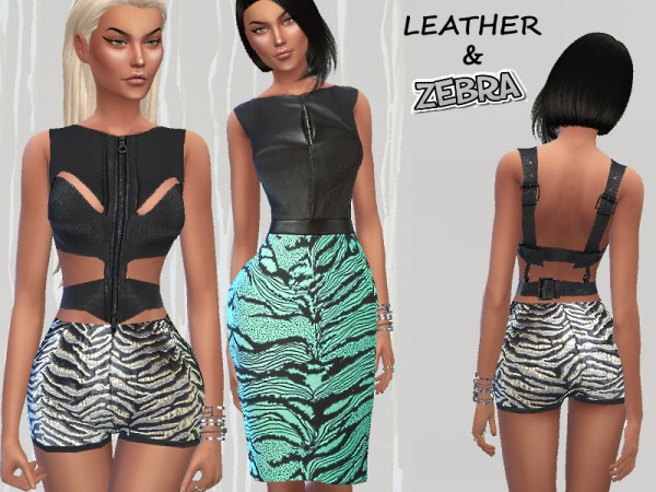  The Sims Resource: Set  Leather & Zebra by Puresim