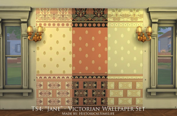 History Lover's Sims Blog: Jane - Victorian Wallpaper Set • Sims 4