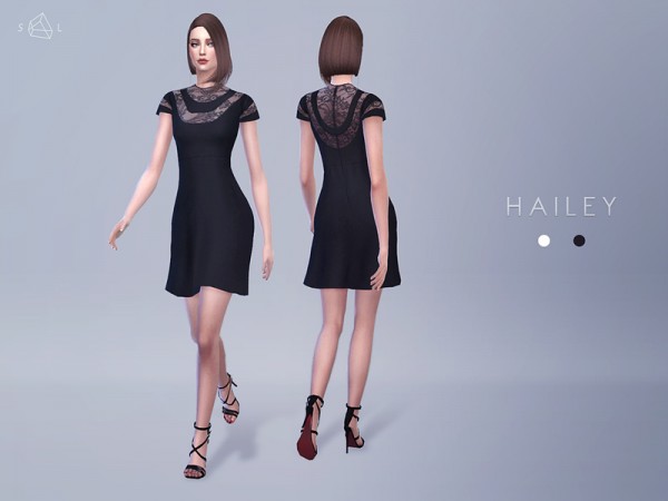  The Sims Resource: Lace Short Dress HAILEY by Starlord