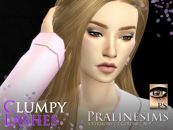  The Sims Resource: Clumpy Lashes Pack by Pralinesims