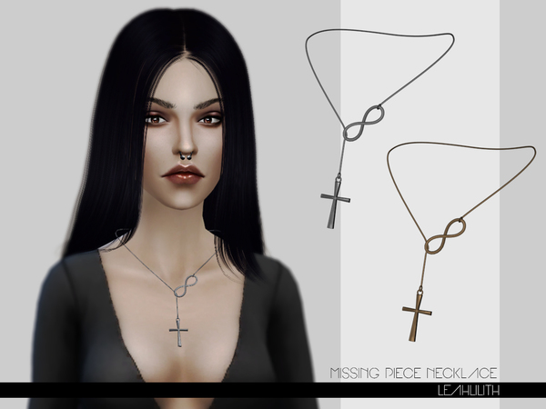  The Sims Resource: Missing Piece Necklace by LeahLilith