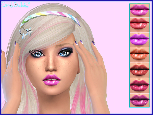 The Sims Resource: Candy Doll Hot Gloss by DivaDelic06