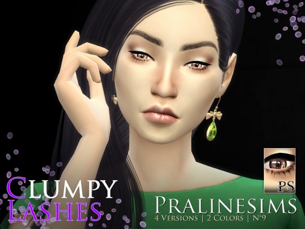  The Sims Resource: Clumpy Lashes Pack by Pralinesims