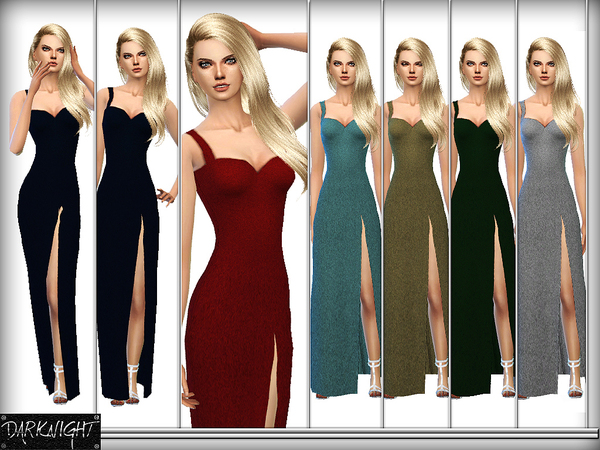  The Sims Resource: Midnight dress by DarkNighTt