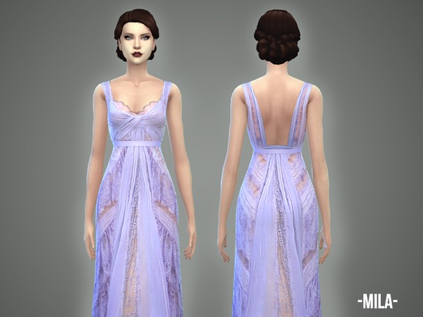  The Sims Resource: Mila   gown by April