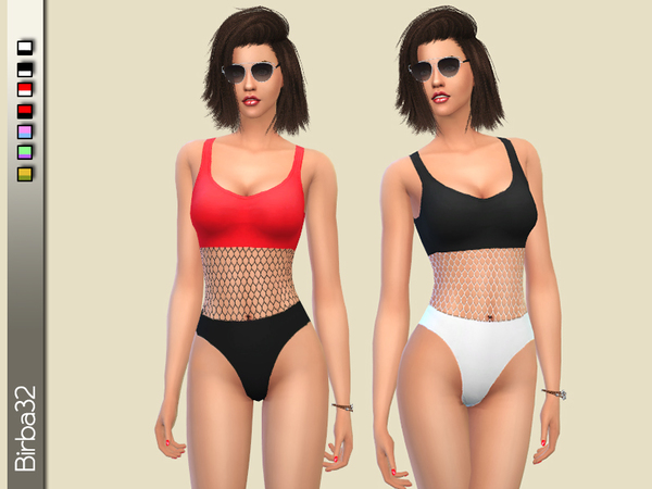  The Sims Resource: Bicolor Swimsuit by Birba32
