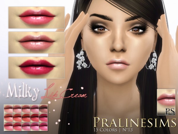  The Sims Resource: Milky Lip Cream Duo (+Teeth) by PralineSims