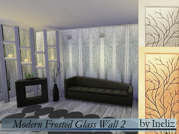  The Sims Resource: Modern Frosted Glass Wall 2 by Ineliz