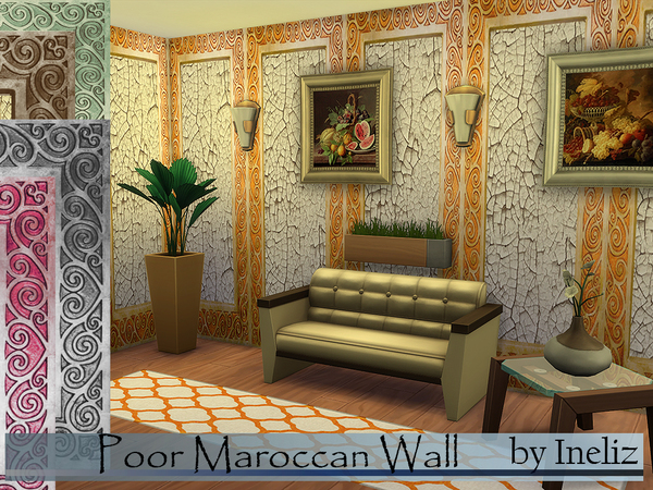  The Sims Resource: Poor Moroccan Wall by Ineliz