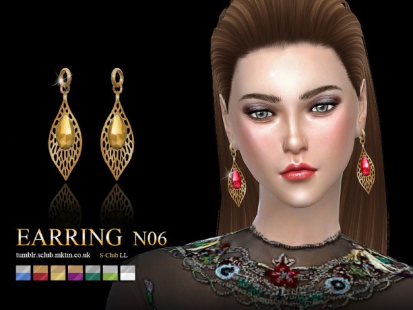  The Sims Resource: Earrings 06 by S Club