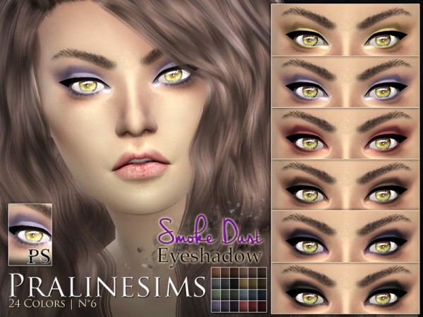  The Sims Resource: Smoke Dust Eyeshadow by PralineSims