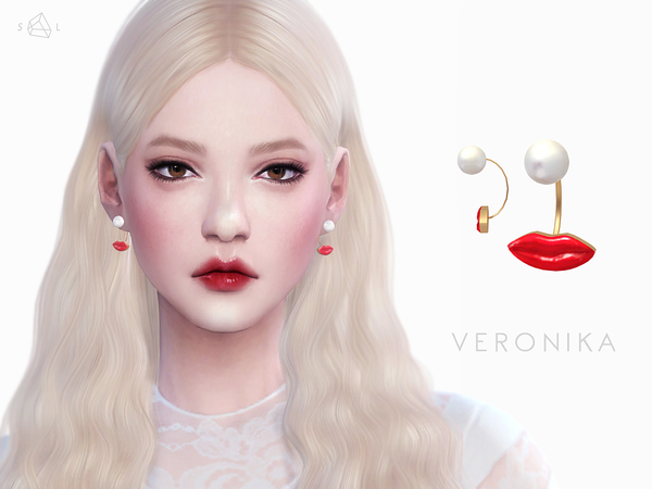  The Sims Resource: Earrings VERONIKA by Starlord