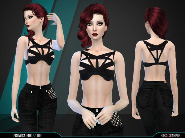  The Sims Resource: Provocateur Top by SIms4Krampus