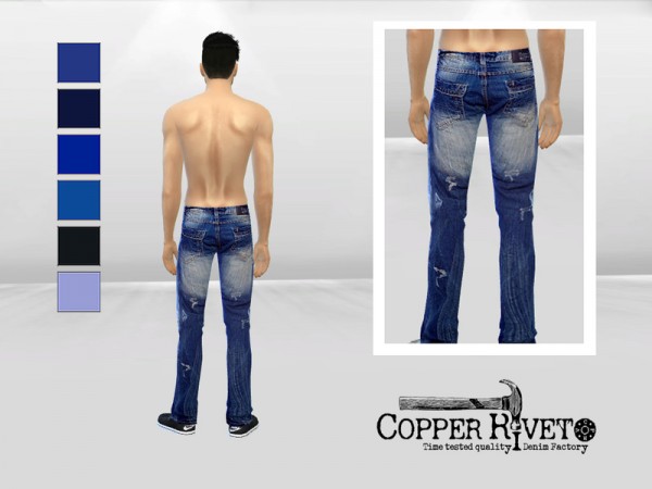  The Sims Resource: Double Max Denim Jeans by McLayneSims