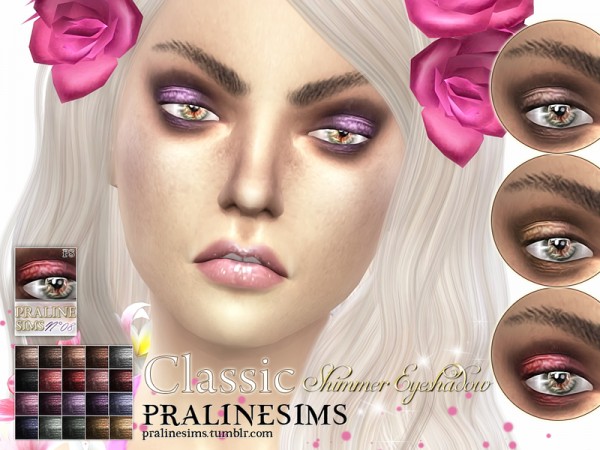  The Sims Resource: Classic Shimmer Eyeshadow by Pralinesims