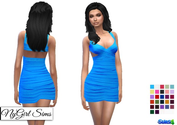  NY Girl Sims: Wrap Cutout Mini Dress