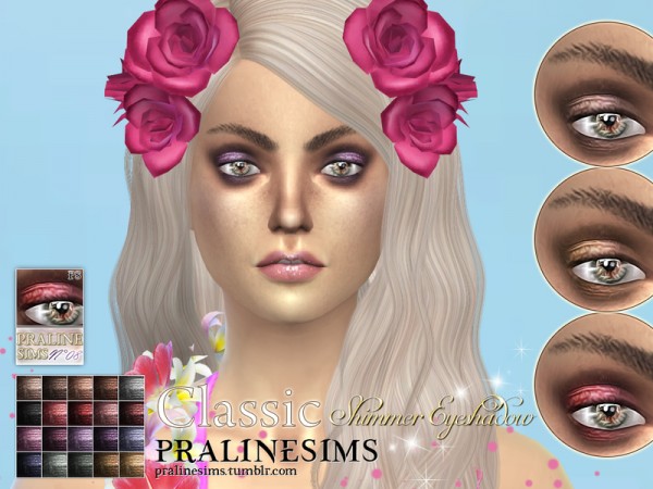  The Sims Resource: Classic Shimmer Eyeshadow by Pralinesims