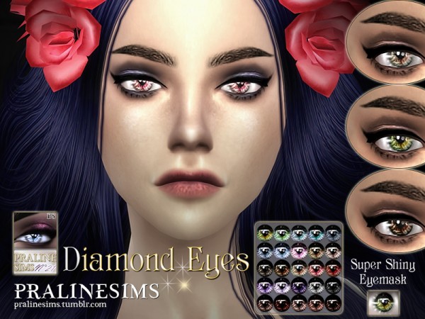  The Sims Resource: Diamond Eyes by Pralinesims