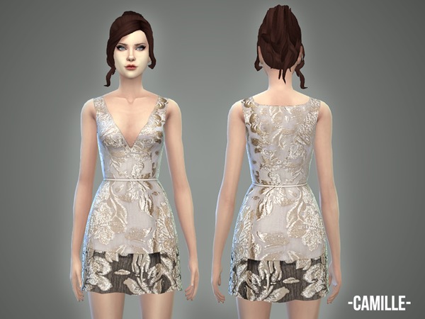  The Sims Resource: Camille   dress by April