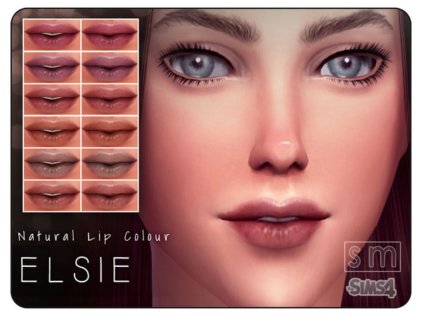  The Sims Resource: Elsie    Natural Lip Colour by Screaming Mustard