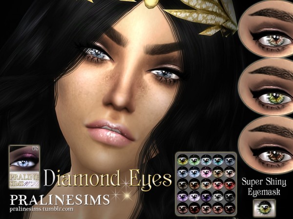  The Sims Resource: Diamond Eyes by Pralinesims